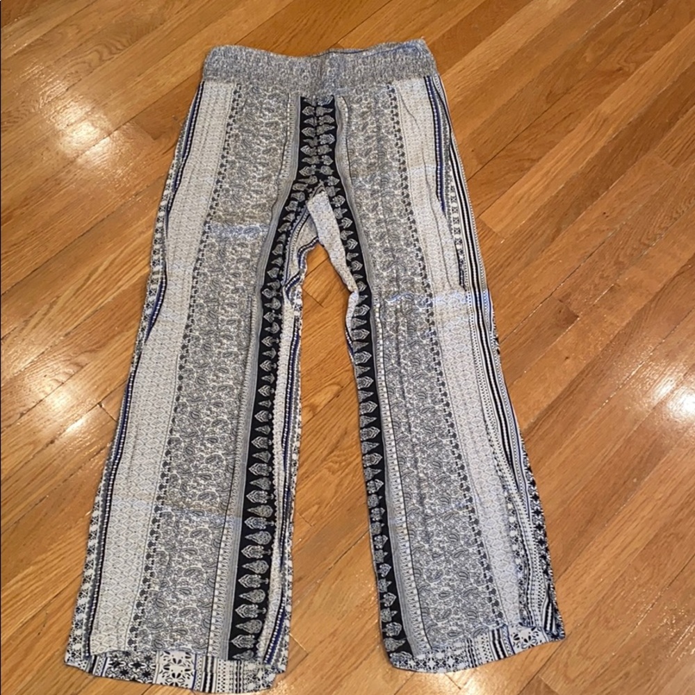Wide leg high waisted pants